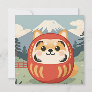 Japanese Shiba Inu Lucky Dog Thank you Card サンキューカード
