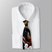 japanese skull & skull mole（ガシャドクロ & もぐらのガイコツ） ネクタイ (タイ)