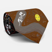 japanese skull & skull mole（ガシャドクロ & もぐらのガイコツ） ネクタイ (ロール)
