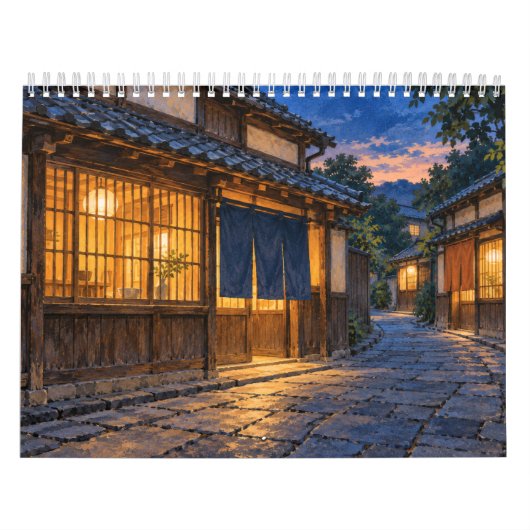 Japanese Storefronts Through the Seasons カレンダー (カバー)
