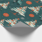 Japanese style Christmas tree and sloppy stroke ラッピングペーパー (角)