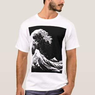 Japanese style ink painting T-shirt 「high waves」 Tシャツ