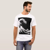Japanese style ink painting T-shirt 「high waves」 Tシャツ (正面フル)