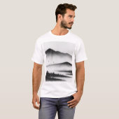 Japanese-style ink painting T-shirt Tシャツ (正面フル)