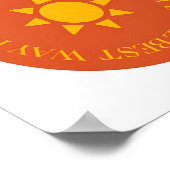 Japanese Sunset Beach Art Print Retro Coastal ポスター (角)