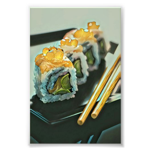 Japanese sushi フォトプリント (正面)