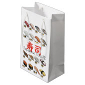 Japanese SUSHI illustration design スモールペーパーバッグ (裏面アングル)