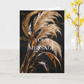 Japanese Susuki Pampas Grass Gold Art Card カード (黄色い花)