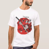 Japanese Sword & Cherry Blossom Tシャツ (正面)