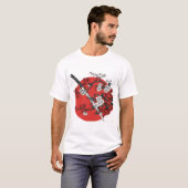 Japanese Sword & Cherry Blossom Tシャツ (正面フル)