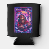 Japanese Synthwave Sci Fi UFO Bigfoot Cool Gamer 缶クーラー (正面)