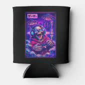 Japanese Synthwave Sci Fi UFO Skeleton Cool Gamer 缶クーラー (正面)