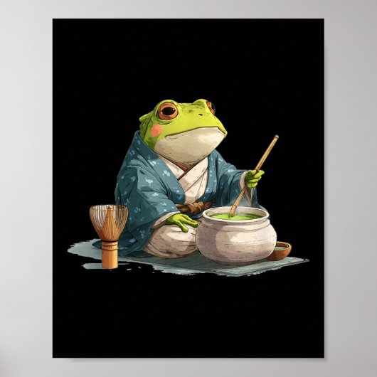 Japanese Tea Ceremony Costume For Frog And Japan L ポスター (正面)