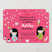 Japanese Tea Party Invitation 招待状 (正面/裏面)