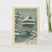 Japanese Temple - Christmas Card カード (正面)