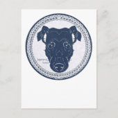 Japanese terrier paper-cutting /日本テリア・切り絵 トートバッグ ポストカード (正面)