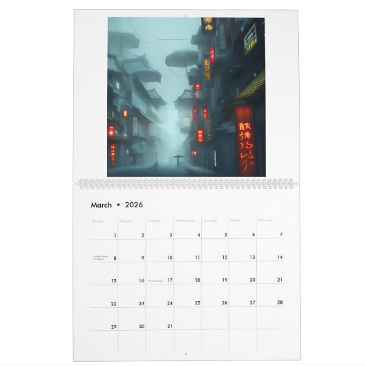 japanese themed paintings カレンダー (3月 2026)