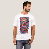 Japanese Tiger Dragon Chimera Aesthetic Tシャツ (正面フル)