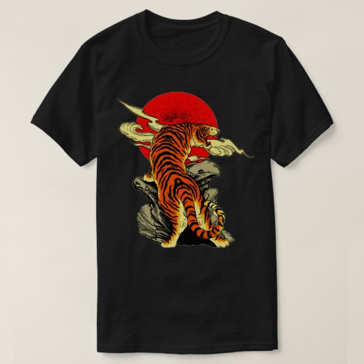Japanese Tiger Tattoo Art Premium  Tシャツ (デザイン正面)