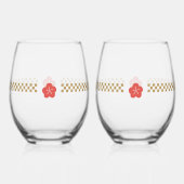 Japanese Touch Bridal ステムなしワイングラス (裏面)