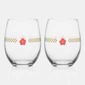 Japanese Touch Bridal ステムなしワイングラス (正面)