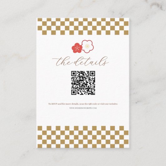 Japanese Touch Bridal プレイスカード (正面)