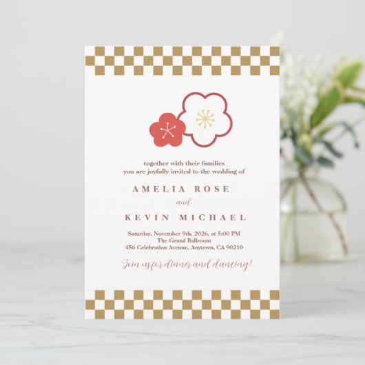 Japanese Touch Bridal 招待状 (スタンド正面)