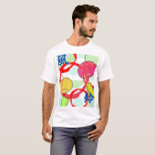 Japanese Traditional Colorful Beautiful  Tシャツ (正面フル)