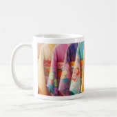 Japanese Traditional kimono cool colorful  コーヒーマグカップ (左)