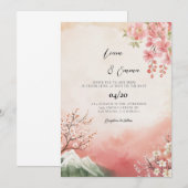 Japanese Traditional Landscape Wedding 招待状 (正面/裏面)