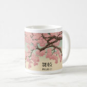 Japanese Traditional Maiko Sakura  コーヒーマグカップ (正面右)