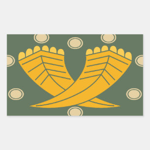 Japanese traditional pattern - CHOJI 長方形シール