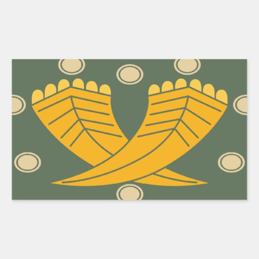 Japanese traditional pattern - CHOJI 長方形シール (正面)