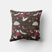 Japanese traditional seamless doodle pattern with  クッション (裏面)