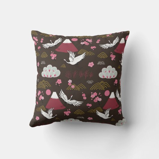 Japanese traditional seamless doodle pattern with クッション (裏面)