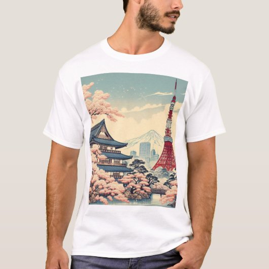 Japanese Traditional Vintage Tokyo Cool Tシャツ (正面)