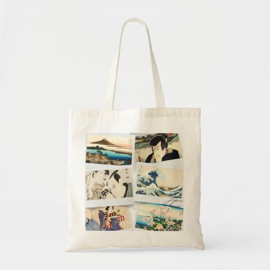 Japanese Ukiyo-e Inspired Design with Hokusai's トートバッグ (正面)