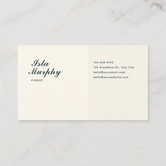 Japanese Ukiyo-e Style Red Peony Black Bird 名刺 (裏面)