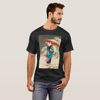Japanese ukiyoe cat christmas tシャツ