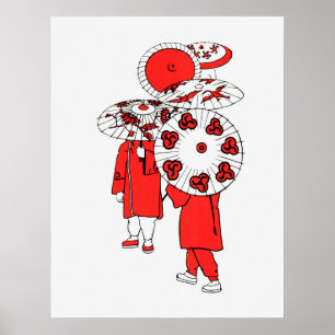 Japanese Umbrellas ポスター