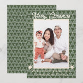 Japanese Uroko Pattern Christmas Photo  シーズンカード (正面/裏面)