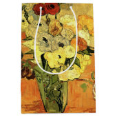 Japanese Vase, Roses, Anemones by Vincent van Gogh ミディアムペーパーバッグ (正面)