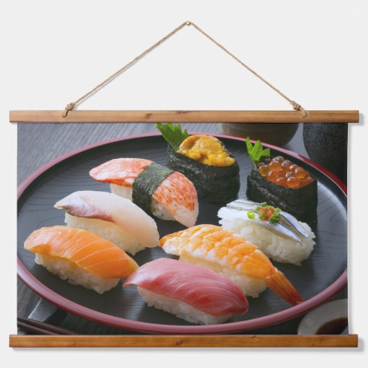 Japanese Waltz | Eight Sushi Poems Dancing  吊り下げ型タペストリー (正面)