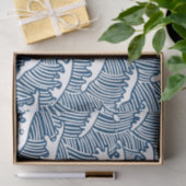 JAPANESE  WAVE PATTERN IN BLUE Tissue Paper 薄葉紙 (ギフト)
