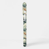 Japanese Wave Pattern Monogrammed iPhoneケース (左側面)