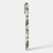 Japanese Wave Pattern Monogrammed iPhoneケース (左側面)