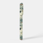 Japanese Wave Pattern Monogrammed iPhoneケース (右側面)