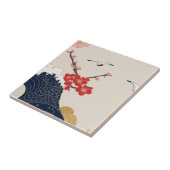 Japanese Waves and Blossoms Ceramic Tile - Piece 4 タイル (側面)
