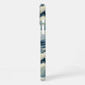 Japanese Waves Pattern Monogrammed iPhoneケース (左側面)