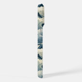 Japanese Waves Pattern Monogrammed iPhoneケース (右側面)